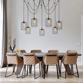 Candeeiro de Teto Tel – Preto – Diâmetro 136 cm, Altura 131 cm