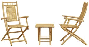 3 pcs conjunto de bistrô em bambu