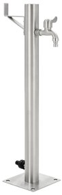 vidaXL Coluna de água para jardim em aço inoxidável redonda 65 cm