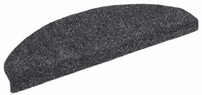Tapetes de escada autoadesivos 20 pcs 65x21x4cm cinzento-escuro