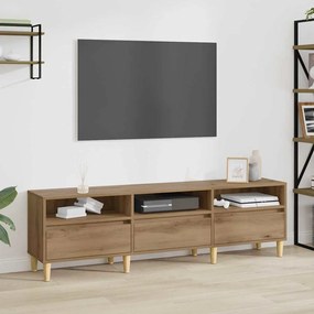 vidaXL Gabinete para TV com gaveta Carvalho Artesanal 150 x 30 x 45 cm