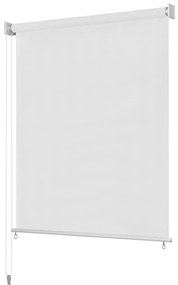 43460 vidaXL Estore de rolo para exterior 100x140 cm branco
