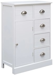Aparador com 10 gavetas 113x30x79 cm madeira branco