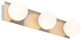 Candeeiro de parede moderno aço 48 cm IP44 3 luzes - Cederic Moderno