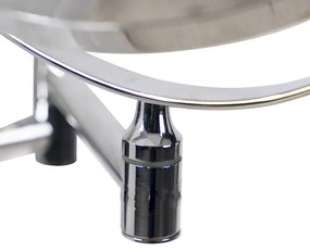 Espelho de parede design cromado com LED regulável dim to warm ajustável IP44 - Vicino Moderno