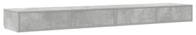 Gavetas para cama vidaXL Cinza Concreto 200x36,5x16,5 cm Madeira de En