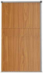 Abrigo p/ ferramentas jardim aço galvanizado castanho