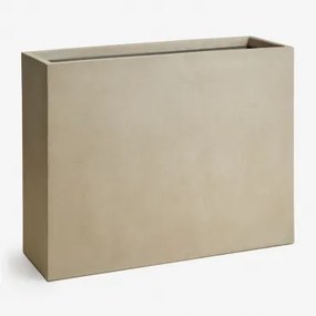 Vaso Retangular Em Cimento Neyrua Castanho Areia & 100 X 35 X 80 Cm - Sklum