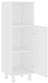 4 pcs conjunto de móveis de casa de banho contraplacado branco