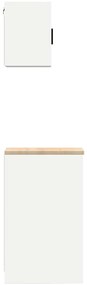 Armários de garagem 2 pcs derivados de madeira branco