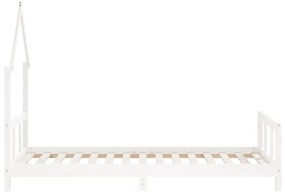 Estrutura de cama infantil 90x190 cm pinho maciço branco
