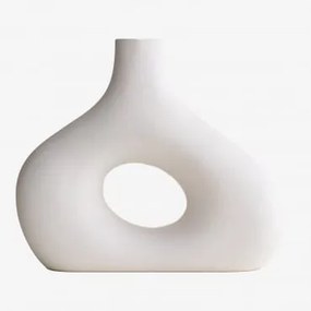 Vaso em Cerâmica Sabel Branco - Sklum