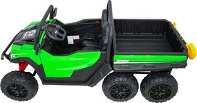 Carro elétrico para Crianças Farmer 2 lugares 24V 4x4 Truck X-POWER, Rodas de espuma EVA, Assento Couro ecológico Verde