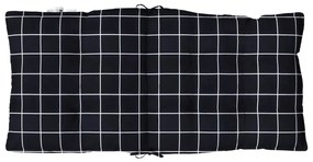 Almofadões cadeira encosto baixo 6 pcs oxford xadrez preto