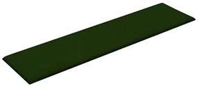 Painel de parede 12 pcs 60x15cm veludo 1,08 m² verde-escuro