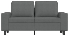 Sofá de 2 lugares em tecido 120 cm cinzento-escuro