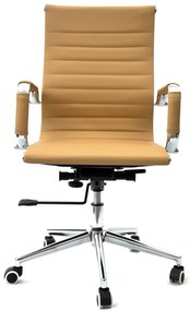 Cadeira de escritório OLIVER, giratório, pele sintética castanha