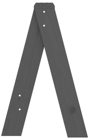 Bancos 2 pcs 40x40x60 cm pinho maciço cinzento