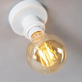 Candeeiro de teto moderno branco mate com abajur preto 45 cm - Combi