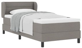 Cama Box com Colchão vidaXL Taupe 80x200 cm Tecido