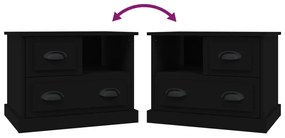 Mesa de cabeceira 60x39x45 cm preto