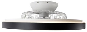 Ventilador de teto preto incl. LED com efeito estrela regulável - Climo Moderno