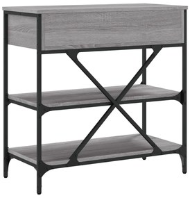 Mesa consola 75x34,5x75 cm derivados de madeira cinzento sonoma