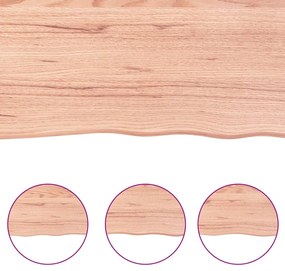 Tampo de mesa 120x50x(2-4) cm carvalho tratado castanho-claro
