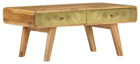 Mesa de centro madeira de mangueira maciça 90x50x40 cm