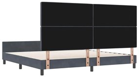Cama vidaXL Cinza Escuro 200x200 cm Veludo