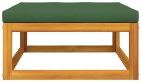 3 pcs conjunto lounge de jardim c/ almofadões acácia maciça