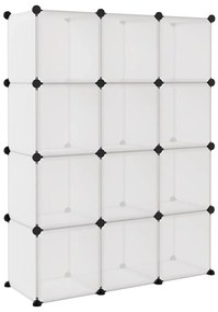 Cubo de arrumação com 12 cubos PP transparente