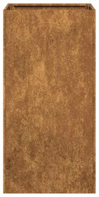Floreira enferrujada 40x40x80 cm aço resistente