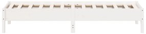 Cama sem colchão 90x200 cm madeira de pinho maciça branco
