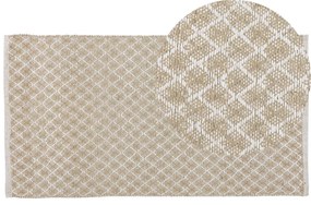 Tapete de juta creme 80 x 150 cm AKBEZ Beliani
