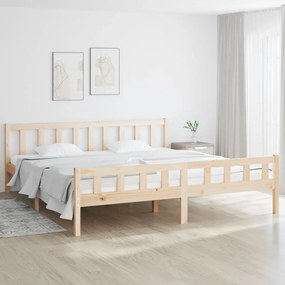 Estrutura de cama sem colchão 160x200 cm madeira maciça