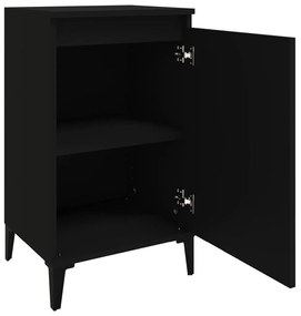 Mesas de cabeceira 2pcs 40x35x70 cm derivados de madeira preto