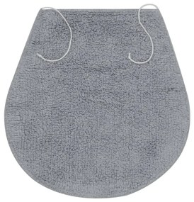 Conjunto tapetes de casa de banho 3 pcs tecido cinzento