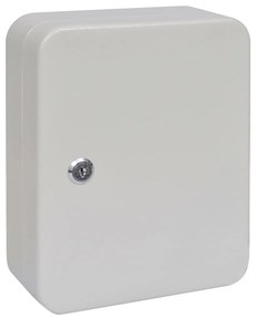 vidaXL Caixa de Chaves com bloqueio Ivory 20 x 7,5 x 25 cm Aço