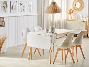 Mesa de jantar extensível 120/155 x 80 cm branca MEDIO Beliani