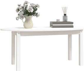 Mesa de centro 110x55x45 cm madeira de pinho maciça branco