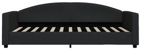 Sofá-cama 90x200 cm tecido preto