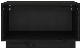 Móvel de TV 60x35x35 cm madeira de pinho maciça preto