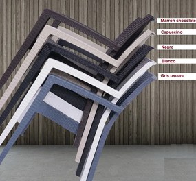 Conjunto de 4 Cadeiras de Jardim – LIDO – 58x55x87 cm – Branco – Empil