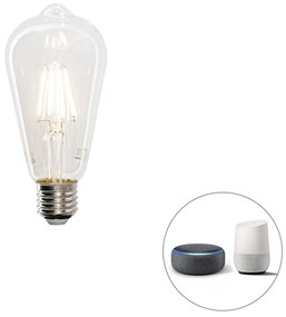 Conjunto de 5 Smart E27 regulável em lâmpada LED Kelvin ST64 4,5W 470 lm 1800-4000K