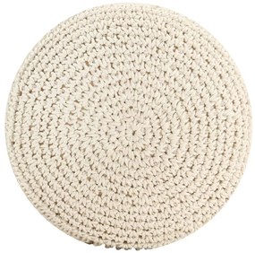 Pufe artesanal macramé 45x30 cm algodão