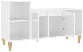 Móvel de TV 100x35x55 cm derivados madeira branco brilhante