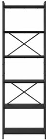 Estante Carvalho preto 60 x 30 x 188 cm Aglomerado