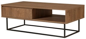 Conjunto de Mobiliário de Sala de Estar Laxus – Nogueira/Preto – Unida