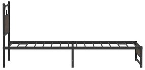 Estrutura de cama sem colchão 107x203 cm carvalho castanho